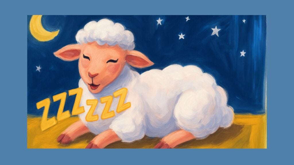 Alt text Illustration of a sheep snoring while asleep
